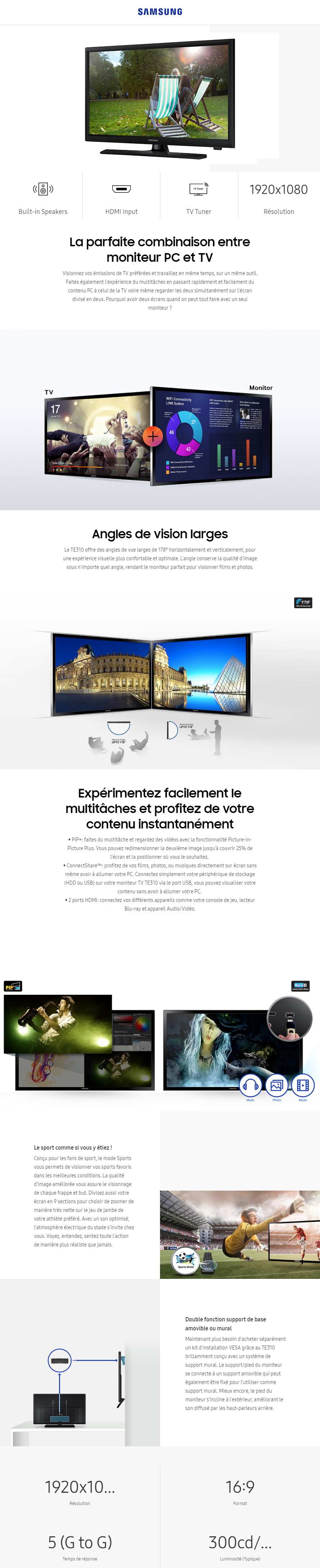 Acheter Monitor Samsung TV LED 24